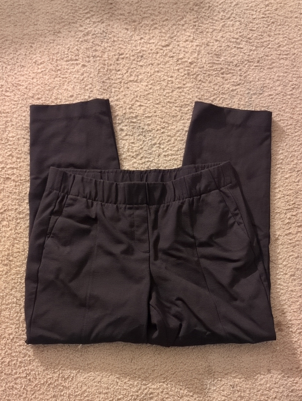 J. Jill Brown Straight-Leg Pull-On Pants with Pockets